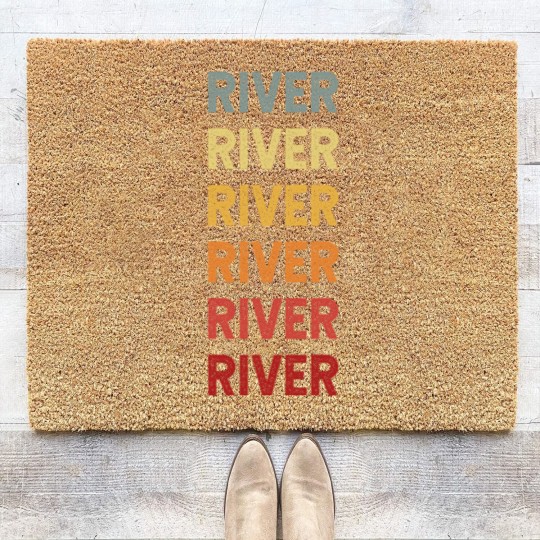 Discover River Name Vintage Retro Gift Called River - River - Coir Doormats