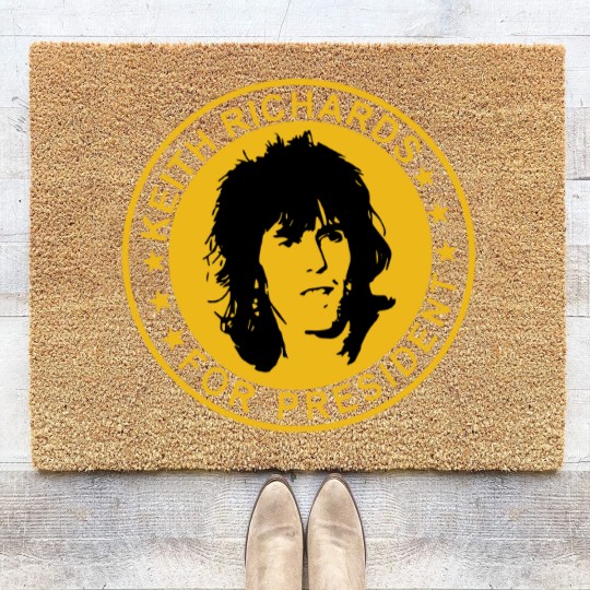 Discover Keith Richards For President Coir Doormats Keith Richards Coir Doormats