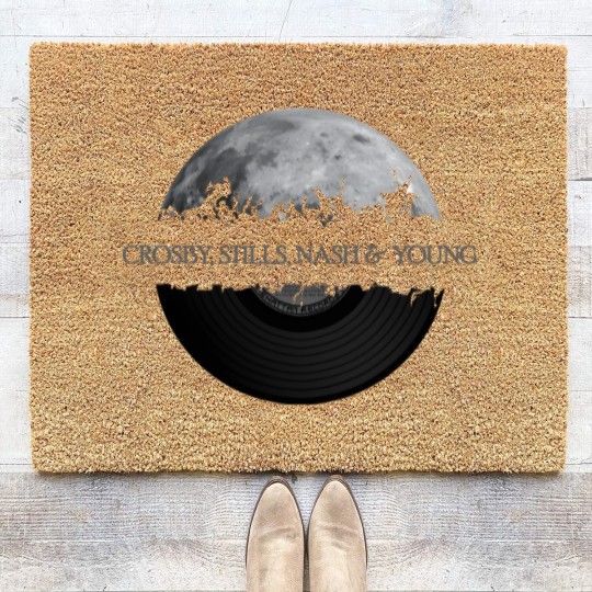 Discover Crosby, Stills, Nash Young moon - Crosby Stills Nash Young Moon - Coir Doormats