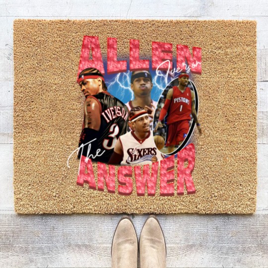 Discover Allen Iverson Vintage Unisex Coir Doormats, Vintage Allen Iverson Coir Doormats