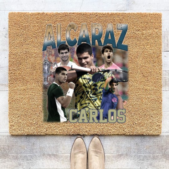 Discover Carlos Alcaraz Coir Doormats, Carlos Alcaraz 90s Bootleg Coir Doormats