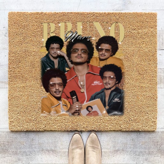 Discover Bruno Mars Music Coir Doormats, Bruno Mars Music Pop Coir Doormats, Bruno Mars Concert 2023 Coir Doormats