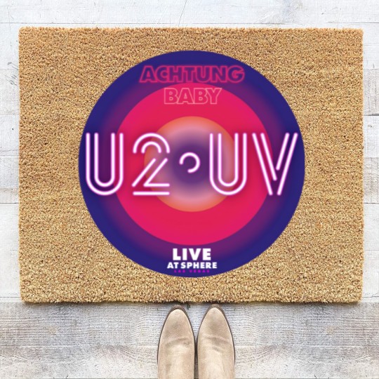 Discover U2 Band Tour 2023 Coir Doormats, U2 UV Achtung Baby