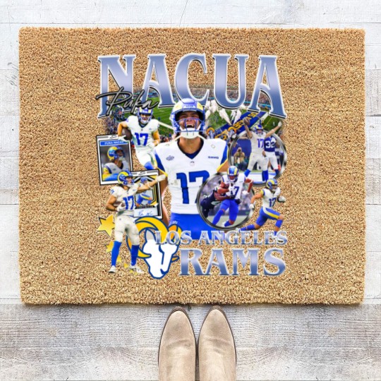 Discover Vintage 90s Graphic Style Puka Nacua Coir Doormats Football Coir Doormats