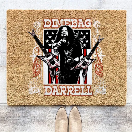 Discover Dimebag Darrell Mayhem Skull Band Coir Doormats