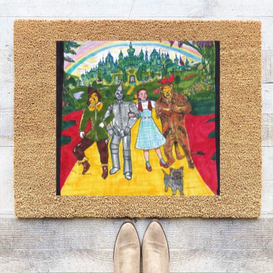 Discover Wizard Of Oz- Yellow Brick Road Graphic  Dress Coir Doormats