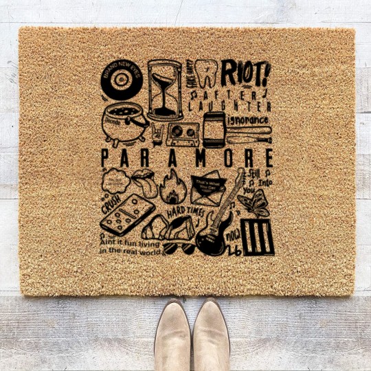 Discover Paramore Tattoo Coir Doormats, 2023 Paramore Tour Coir Doormats