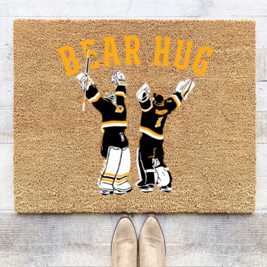 Discover Goalie Bear Hug Coir Doormats