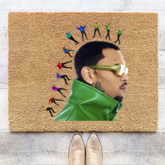 Discover Chris Brown 11:11 Tour 2024 Coir Doormats, Chris Brown Fan Coir Doormats, Chris Brown 2024 Coir Doormats