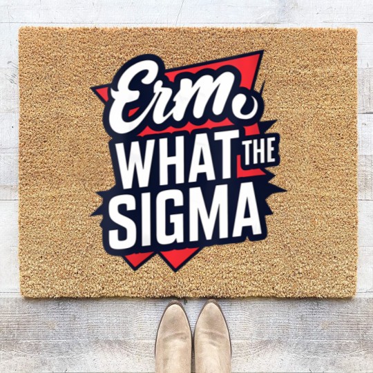 Discover wos erm, what the sigma funny meme Coir Doormats