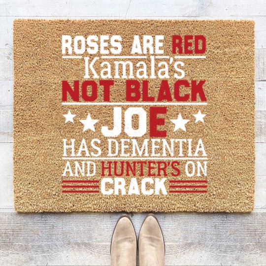 Discover Biden roses are red kamalas not black joe Coir Doormats