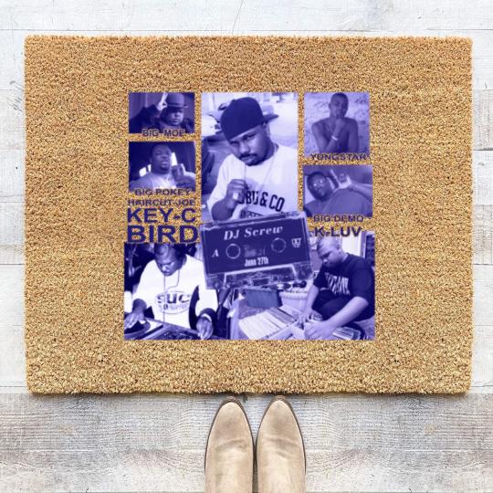 Discover Screwston Houston Texas Rap Legends DJ Screw Big Pokey Big Moe Bang Screw Coir Doormats