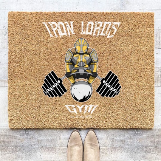Discover Iron Lords Gym Black Coir Doormats