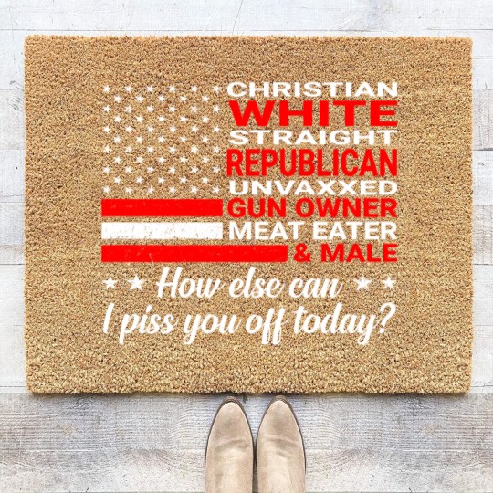 Discover Christian White Straight Republican Unvaxxed (On Coir Doormats