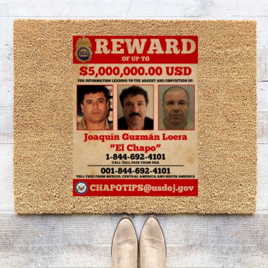 Discover El Chapo wanted Coir Doormats