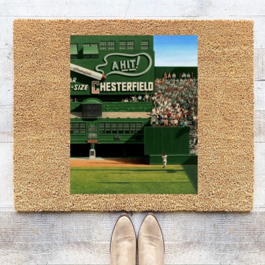 Discover Baseball Art - Colorized ‘The Catch’ by Willie Mays Coir Doormats