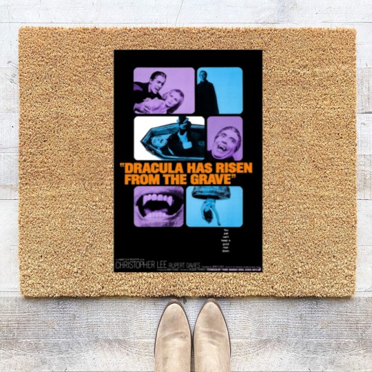 Discover Dracula Has Risen from the Grave 1969 Coir Doormats