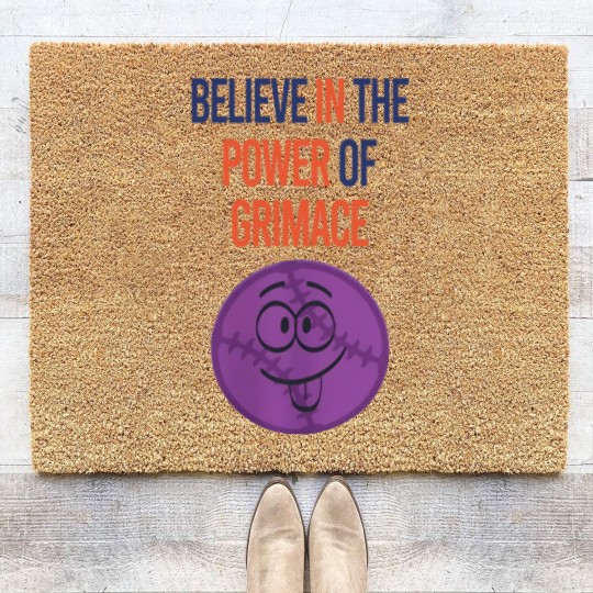 Discover Grimace Mets Coir Doormats up to 5xl | NY Mets Humorous Gift, New York Baseball Winning Streak Fan Lucky Charm McD's Grimace, Orange and blue, Truth