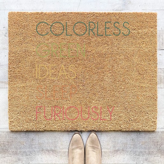 Discover Colorless Green Ideas Sleep Furiously Coir Doormats