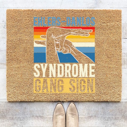Discover Ehlers-Danlos Syndrome Gang Sign EDS HSD Coir Doormats