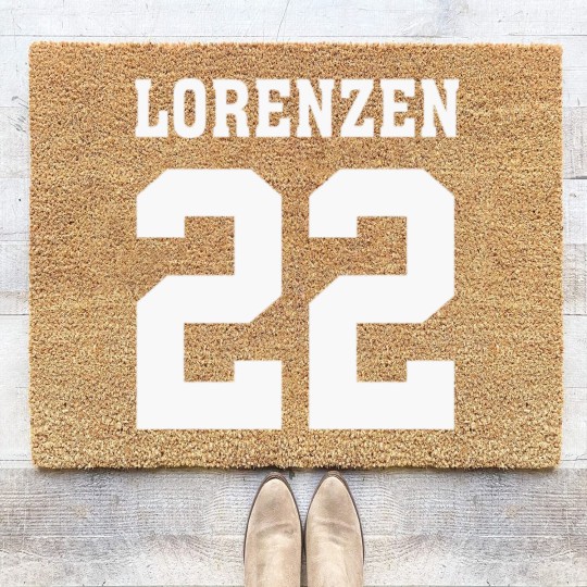 Discover Lorenzen 22 Hefty-Lefty Legend Football College Jared 2 Sides Coir Doormats