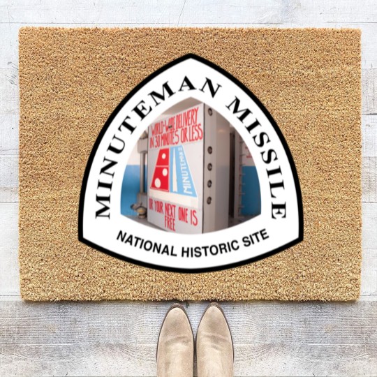 Discover Minuteman Missile National Historic Site shield Coir Doormats