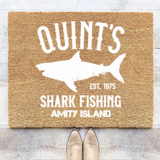 Discover Quint's Shark Fishing - Amity Island 1975 Coir Doormats