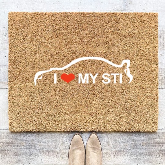 Discover STI Impreza "I love my STI" Coir Doormats