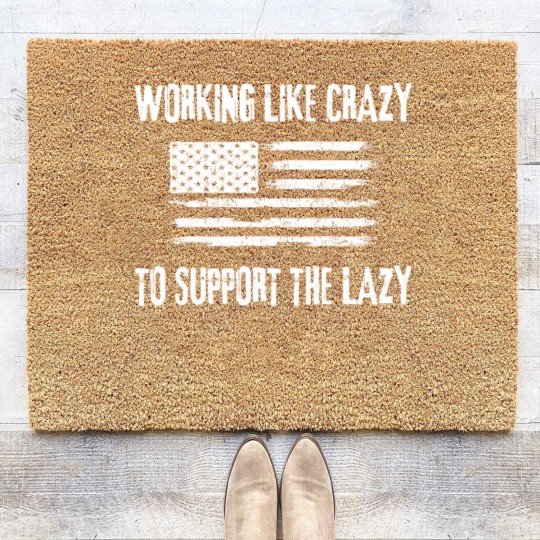 Discover Working Like Crazy To Support The Lazy Funny Coir Doormats