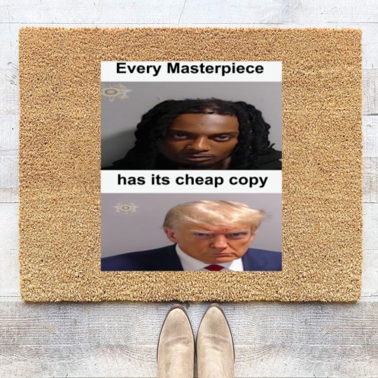 Discover Playboi Carti Donald Trump Mugshot Coir Doormats