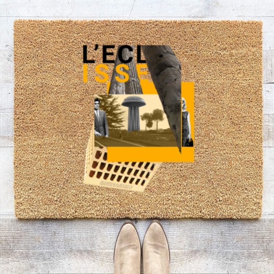 Discover L_ Eclisse - Michelangelo Antonioni Coir Doormats