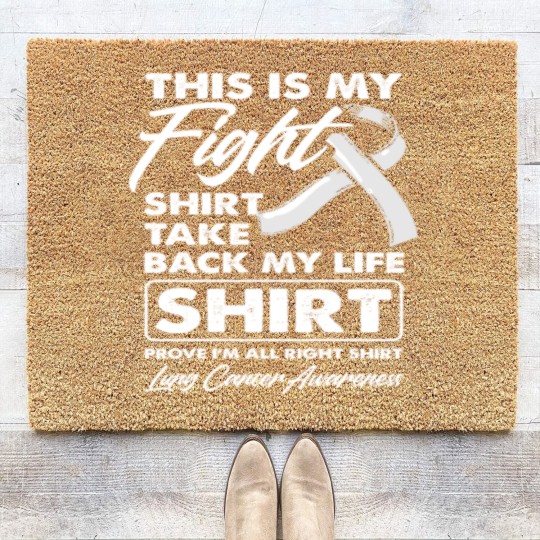 Discover My Fight Coir Doormats Fighter Lung Cancer Awareness Coir Doormats