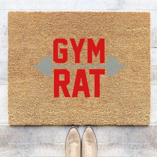 Discover Gym Rat Weights Red Coir Doormats