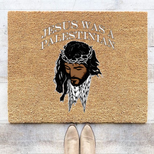 Discover jesus was a palestinian jesus keffiyeh palestine christian t Coir Doormats