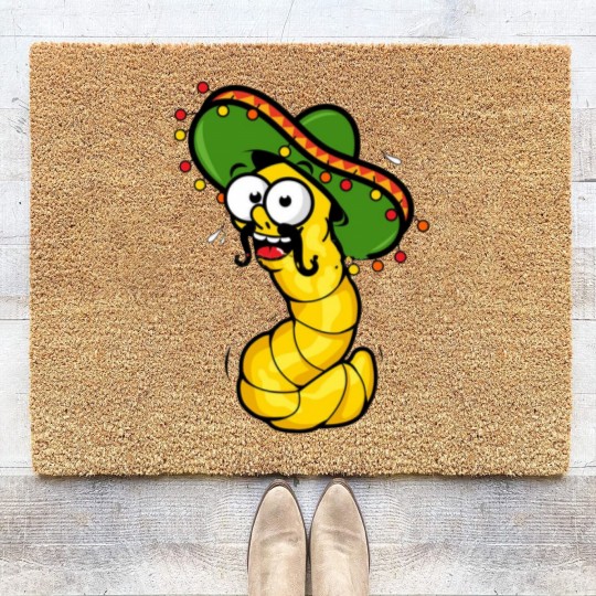 Discover Tequila Worm Coir Doormats