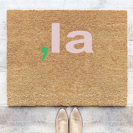 Discover Kamala Harris Sorority Colors Coir Doormats | Comma La | Kamala