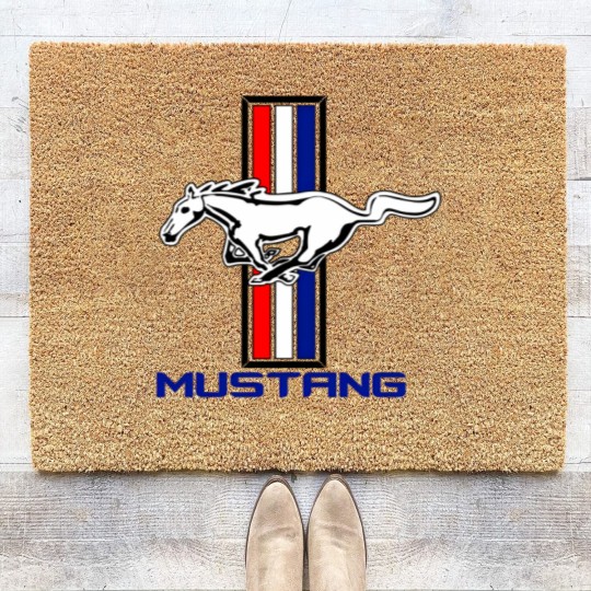 Discover Mustang Vintage Tribar Lovers Coir Doormats
