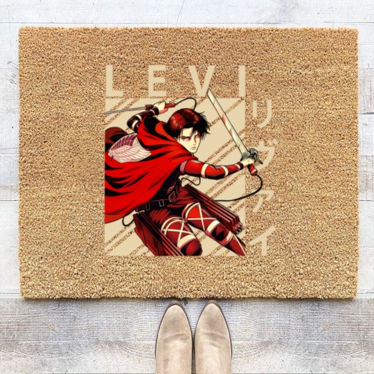 Discover Levi Ackerman - Captain Levi - Coir Doormats