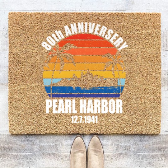 Discover Pearl Harbor Anniversary Sunset Coir Doormats