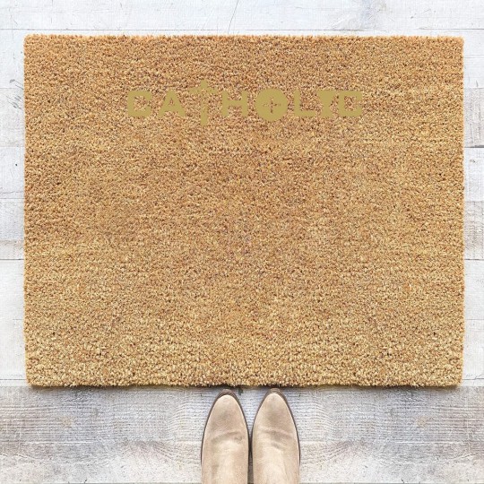 Discover Catholic in Gold - Catholic - Coir Doormats