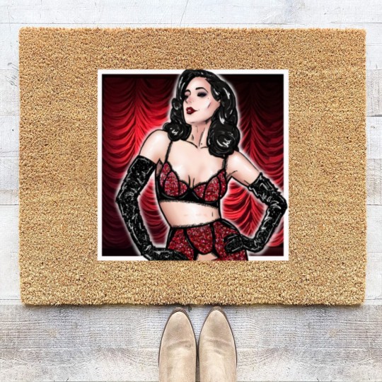 Discover Celebrating the icons - Dita Von Teese (red version) Coir Doormats