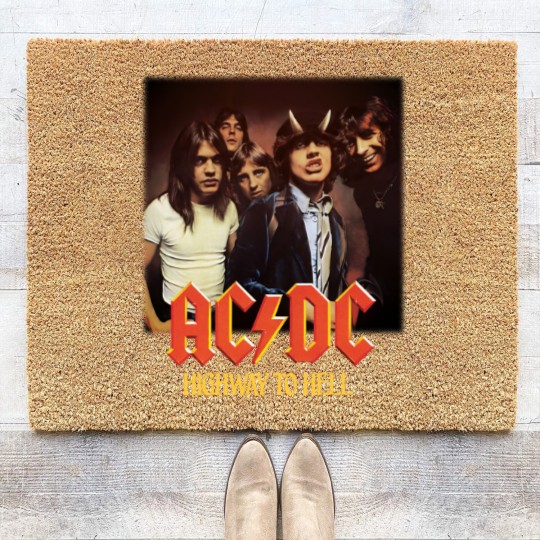 Discover Highway to Hell Power Up High Voltage Who Made Who Back in Black Coir Doormats