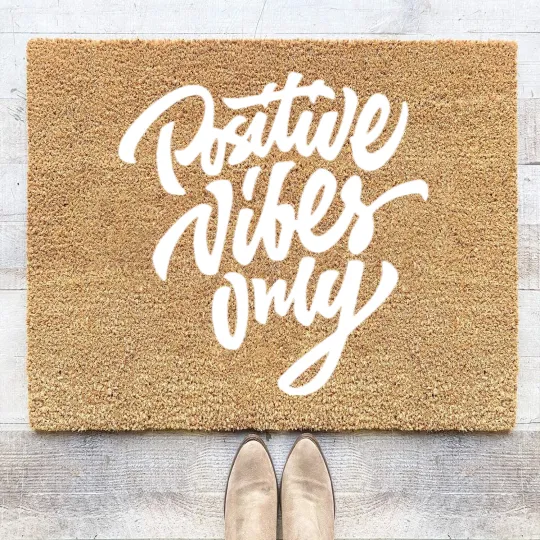Discover Positive Vibes Only Coir Doormats