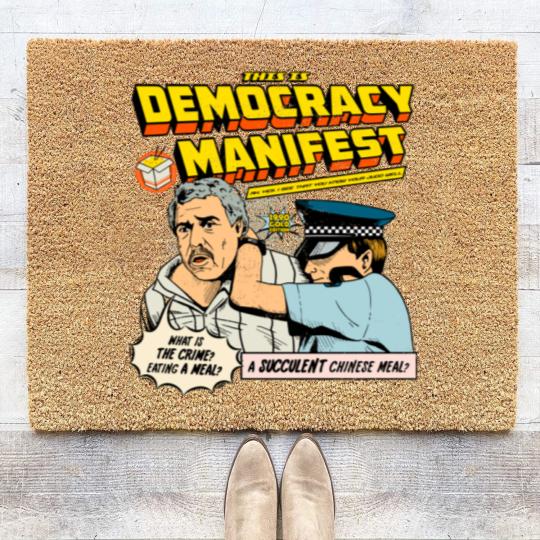 Discover This Is Democracy Manifest Iconic Coir Doormats | I See You Know Your Judo Well