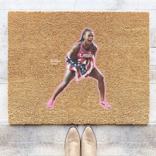 Discover Vtg inspired Sha'Carri Richardson 2024 Paris Olympics Coir Doormats Coir Doormats