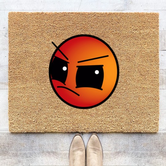 Discover geometry dash Difficulty Harder face Level Coir Doormats