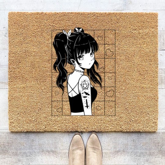 Discover Anime girl Anime girl Anime girl Coir Doormats