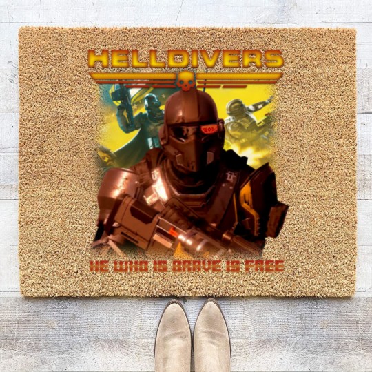 Discover Helldivers Vintage 90s Coir Doormats, Helldivers 2 Coir Doormats, Helldivers Vintage Coir Doormats