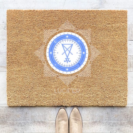 Discover Lucifer sigil seal Morning Star - Lucifer - Coir Doormats