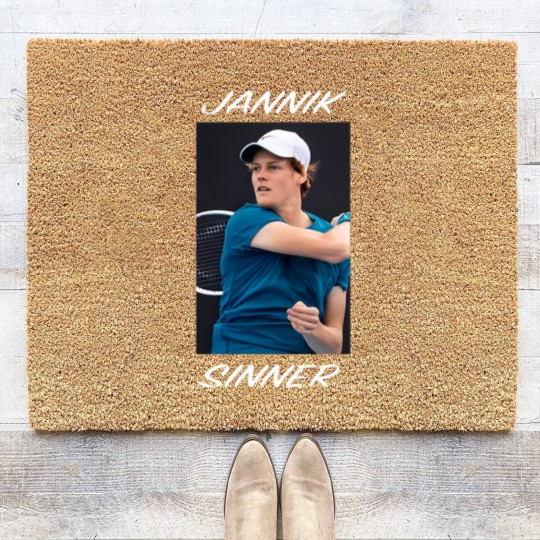 Discover JANNIK SINNER TENNIS Cottonrulz Oversize White Coir Doormats